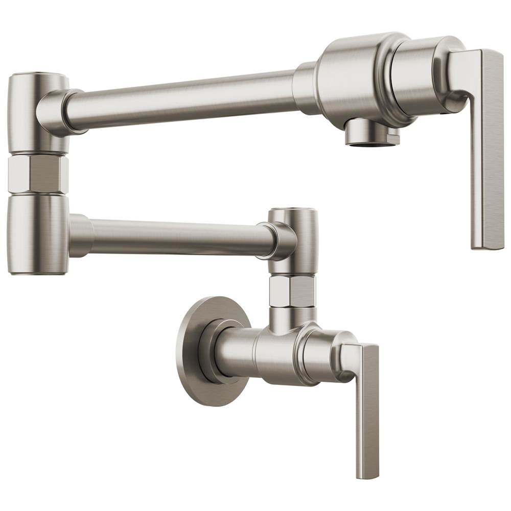 Brizo - Kintsu Wall Mount Pot Filler with Lever Handle - Stainless