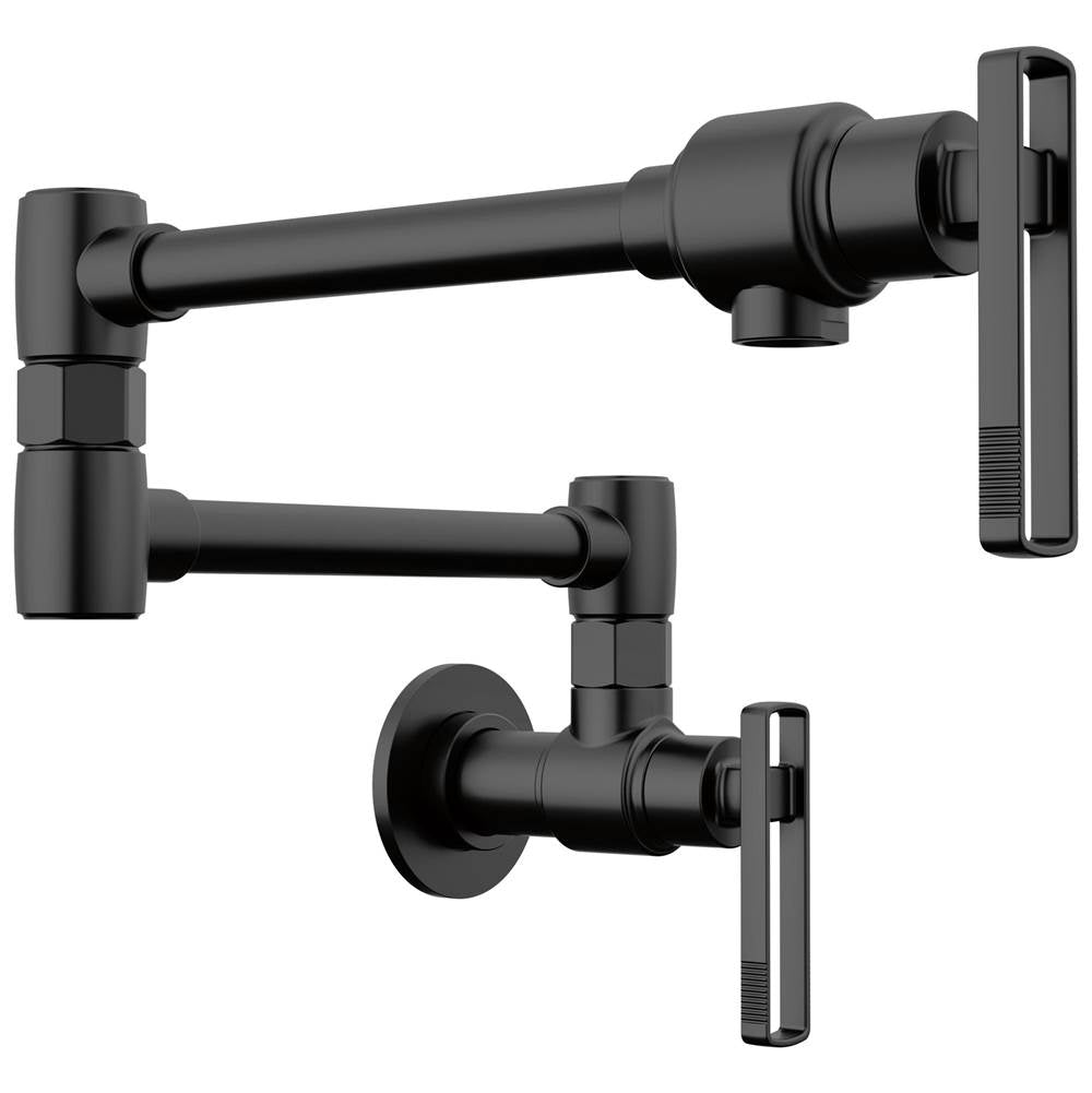 Brizo - Kintsu Wall Mount Pot Filler with Knob Handle - Matte Black