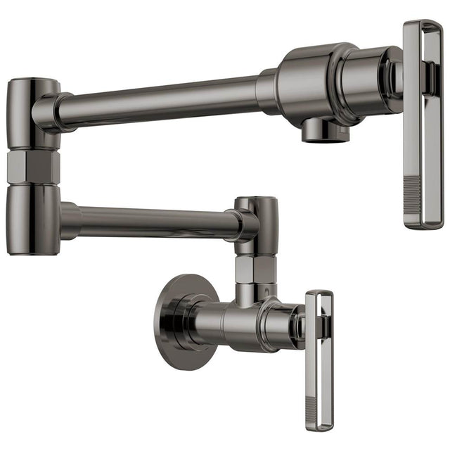 Brizo - Kintsu Wall Mount Pot Filler with Knob Handle - Brilliance Black Onyx