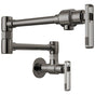Brizo - Kintsu Wall Mount Pot Filler with Knob Handle - Brilliance Black Onyx