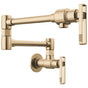 Brizo - Kintsu Wall Mount Pot Filler with Knob Handle - Luxe Gold