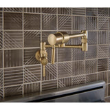 European Linear Wall Mount Pot Filler