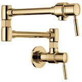 Brizo - European Linear Wall Mount Pot Filler - Polished Gold