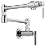 Brizo - Litze Wall Mount Pot Filler with Knurled Handle Kit - Chrome