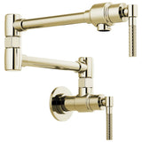 Brizo - Litze Wall Mount Pot Filler with Knurled Handle Kit - Polished Nickel