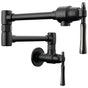 Brizo - The TulhamE Kitchen Collection by Brizo Wall Mount Pot Filler - Matte Black  With  Brilliance Black Onyx