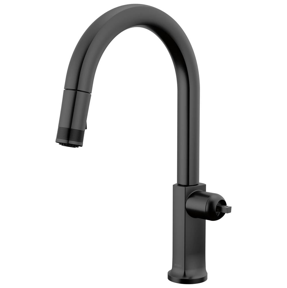 Brizo - Kintsu Pull-Down Faucet with Arc Spout - Less Handle - Matte Black