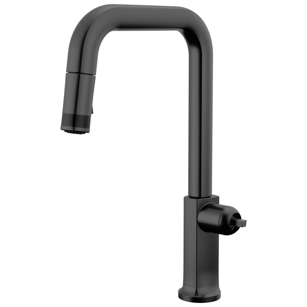 Brizo - Kintsu Pull-Down Faucet with Square Spout - Less Handle - Matte Black