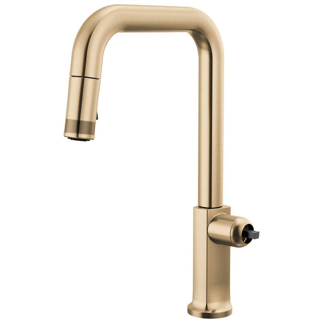 Brizo - Kintsu Pull-Down Faucet with Square Spout - Less Handle - Luxe Gold