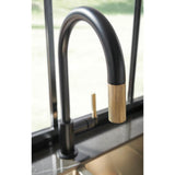 Litze Pull-Down Faucet with Arc Spout and Knurled Handle