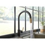 Litze Pull-Down Faucet with Arc Spout and Knurled Handle