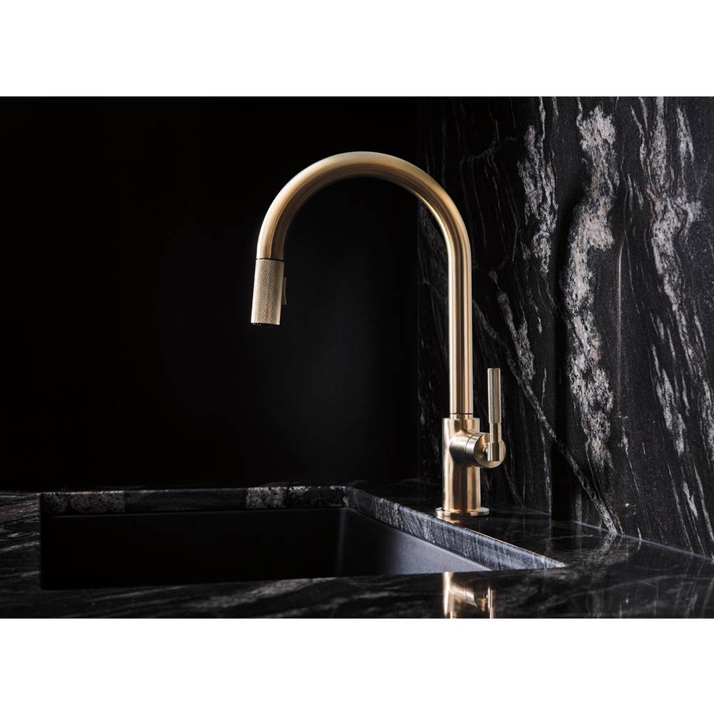 Litze Pull-Down Faucet with Arc Spout and Knurled Handle