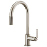 Brizo - Litze Pull-Down Faucet with Arc Spout and Industrial Handle - Stainless