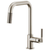 Brizo - Litze Pull-Down Faucet with Square Spout and Knurled Handle - Stainless