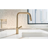 Litze Pull-Down Faucet with Square Spout and Industrial Handle