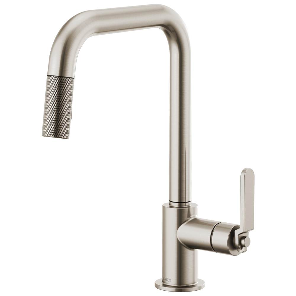 Brizo - Litze Pull-Down Faucet with Square Spout and Industrial Handle - Stainless
