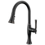 Brizo - The TulhamE Kitchen Collection by Brizo Pull-Down Kitchen Faucet - Matte Black  With  Brilliance Black Onyx