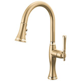 Brizo - The TulhamE Kitchen Collection by Brizo Pull-Down Kitchen Faucet - Luxe Gold  With  Polished Gold