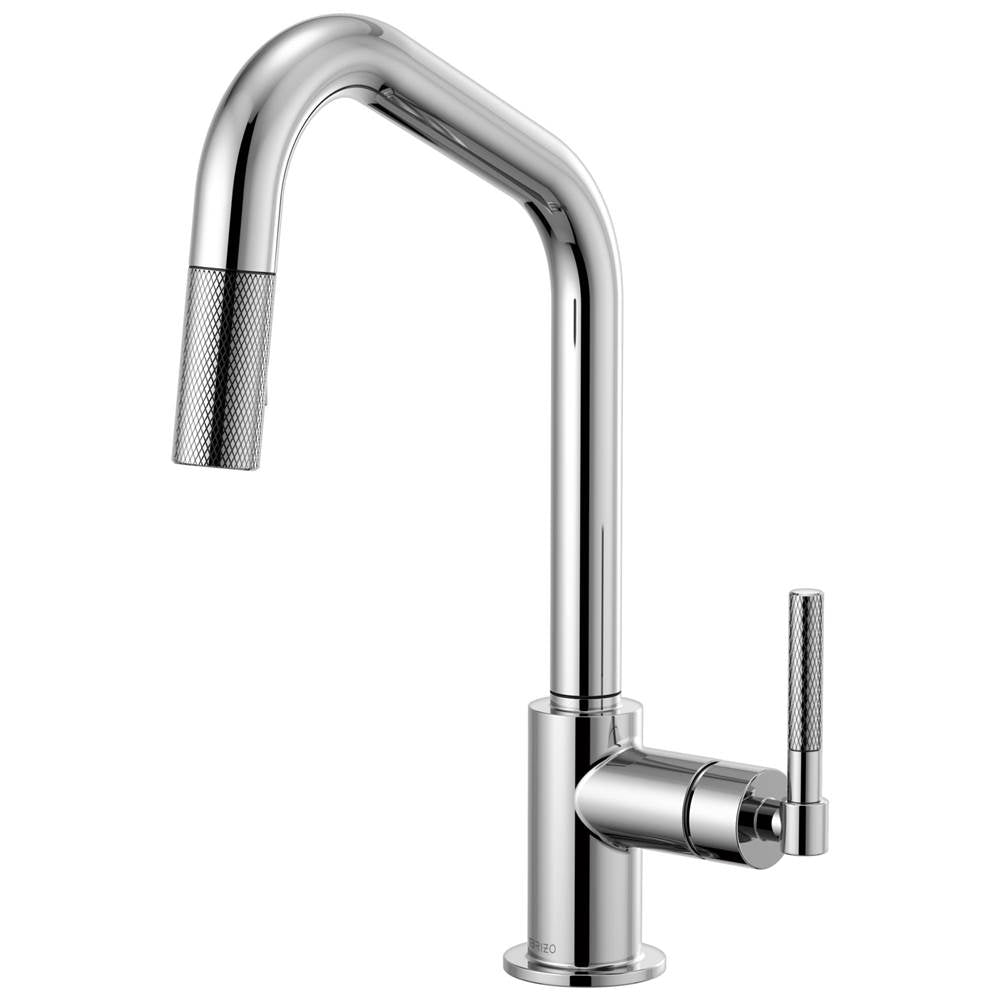 Brizo - Litze Pull-Down Faucet with Angled Spout and Knurled Handle - Chrome