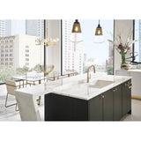 Litze Pull-Down Faucet with Angled Spout and Industrial Handle