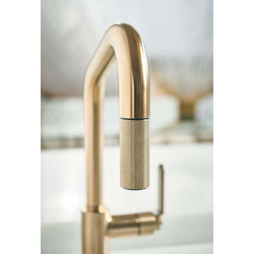 Litze Pull-Down Faucet with Angled Spout and Industrial Handle