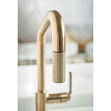 Litze Pull-Down Faucet with Angled Spout and Industrial Handle