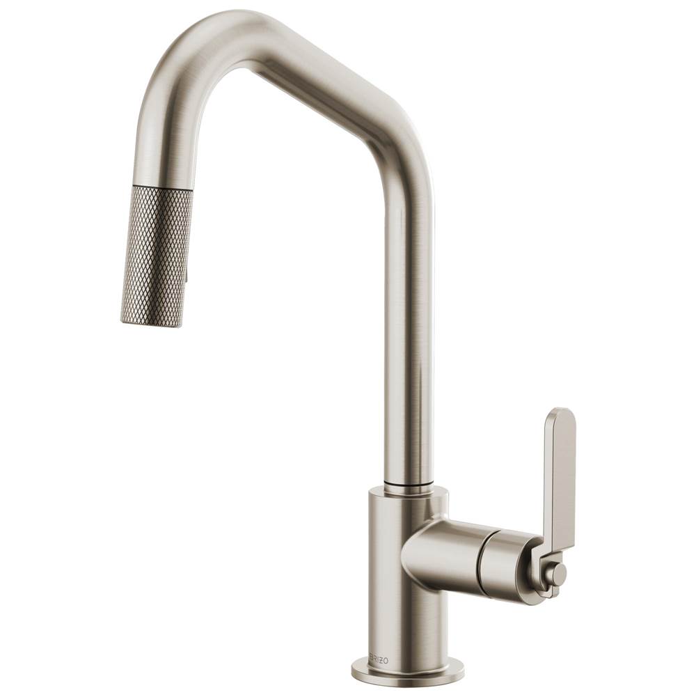 Brizo - Litze Pull-Down Faucet with Angled Spout and Industrial Handle - Stainless