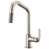 Brizo - Litze Pull-Down Faucet with Angled Spout and Industrial Handle - Stainless