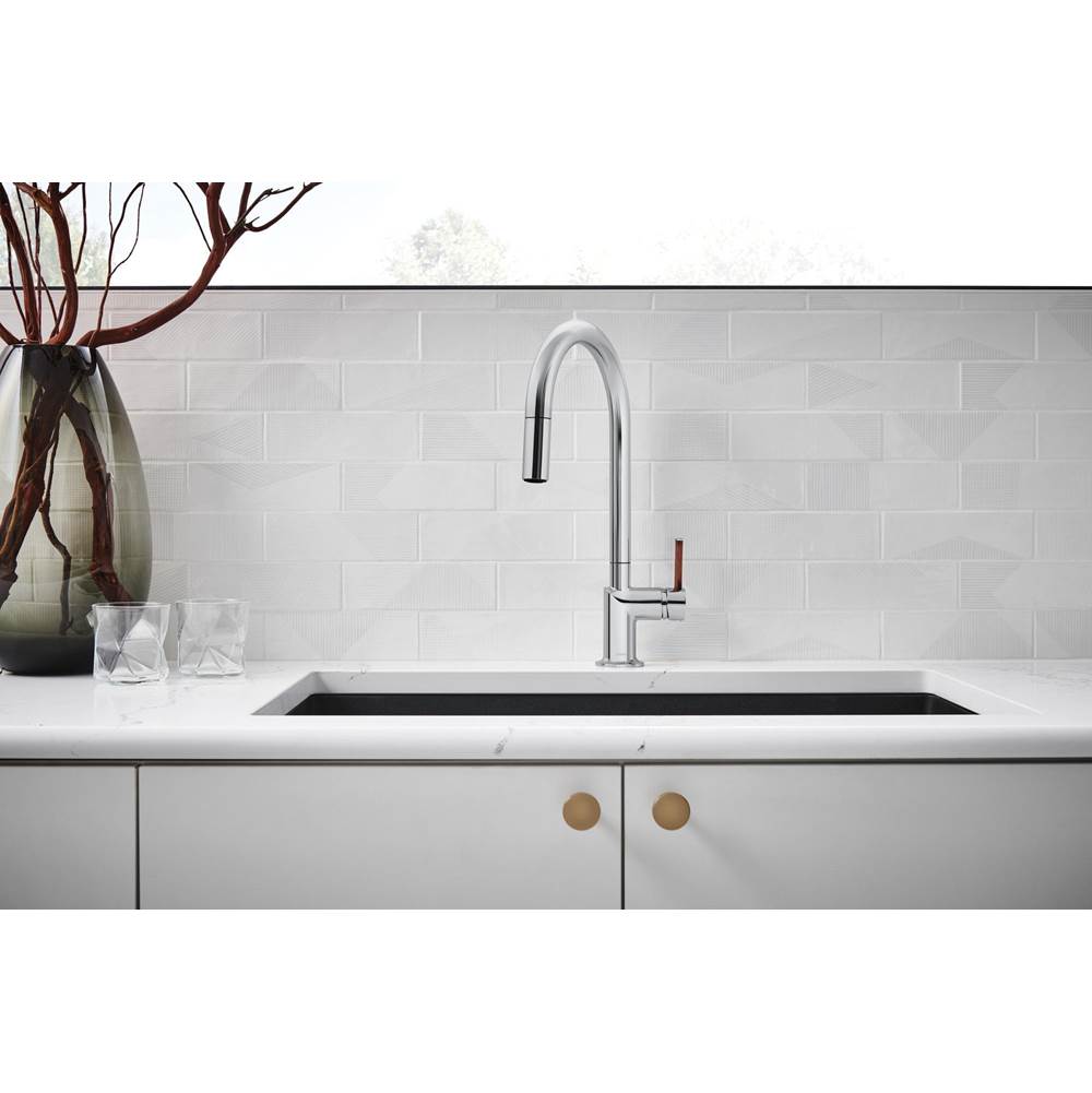 Odin Pull-Down Faucet with Arc Spout - Less Handle