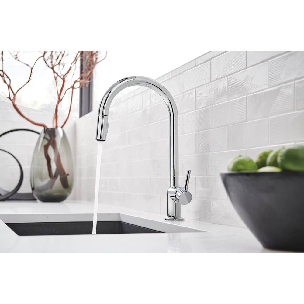 Odin Pull-Down Faucet with Arc Spout - Less Handle