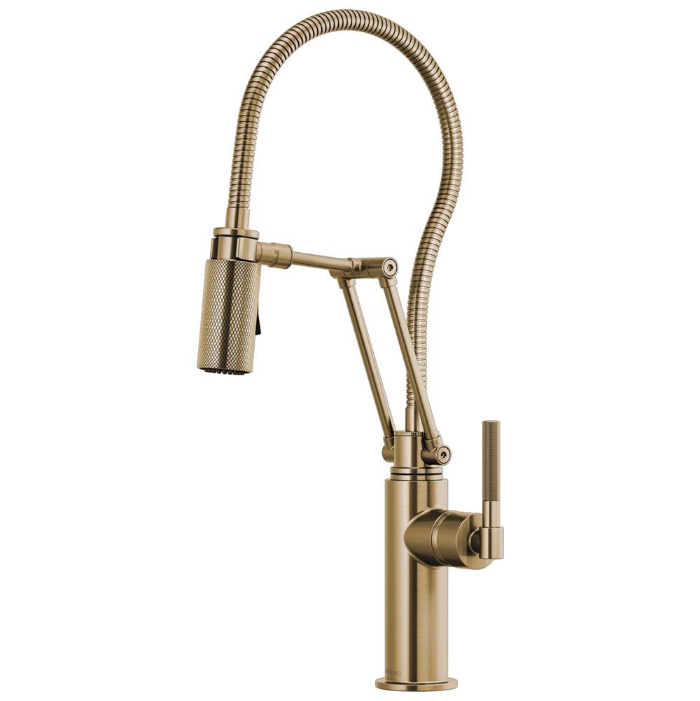 Brizo - Litze Articulating Faucet With Finished Hose - Luxe Gold