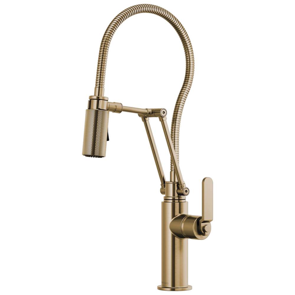 Brizo - Litze Articulating Faucet With Finished Hose - Luxe Gold