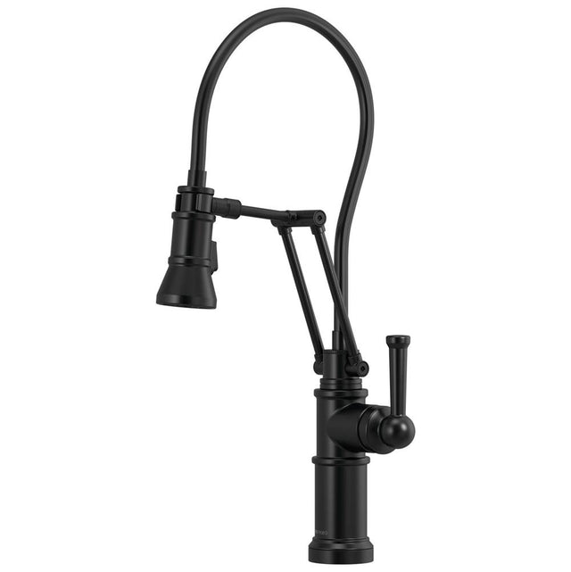 Brizo - Artesso Single Handle Articulating Kitchen Faucet - Matte Black