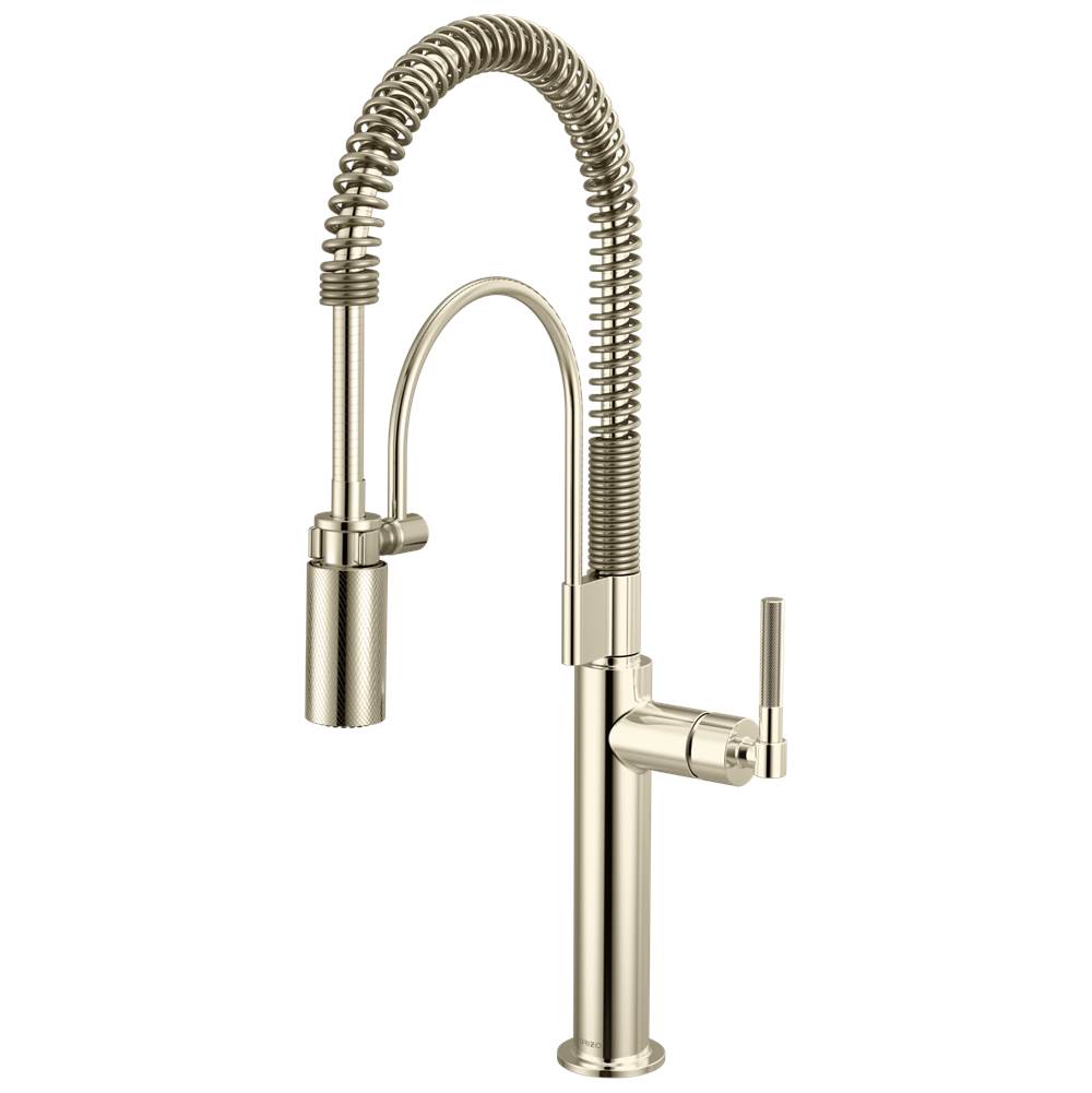 Brizo - Litze Semi-Professional Kitchen Faucet - Knurled Handle - Polished Nickel