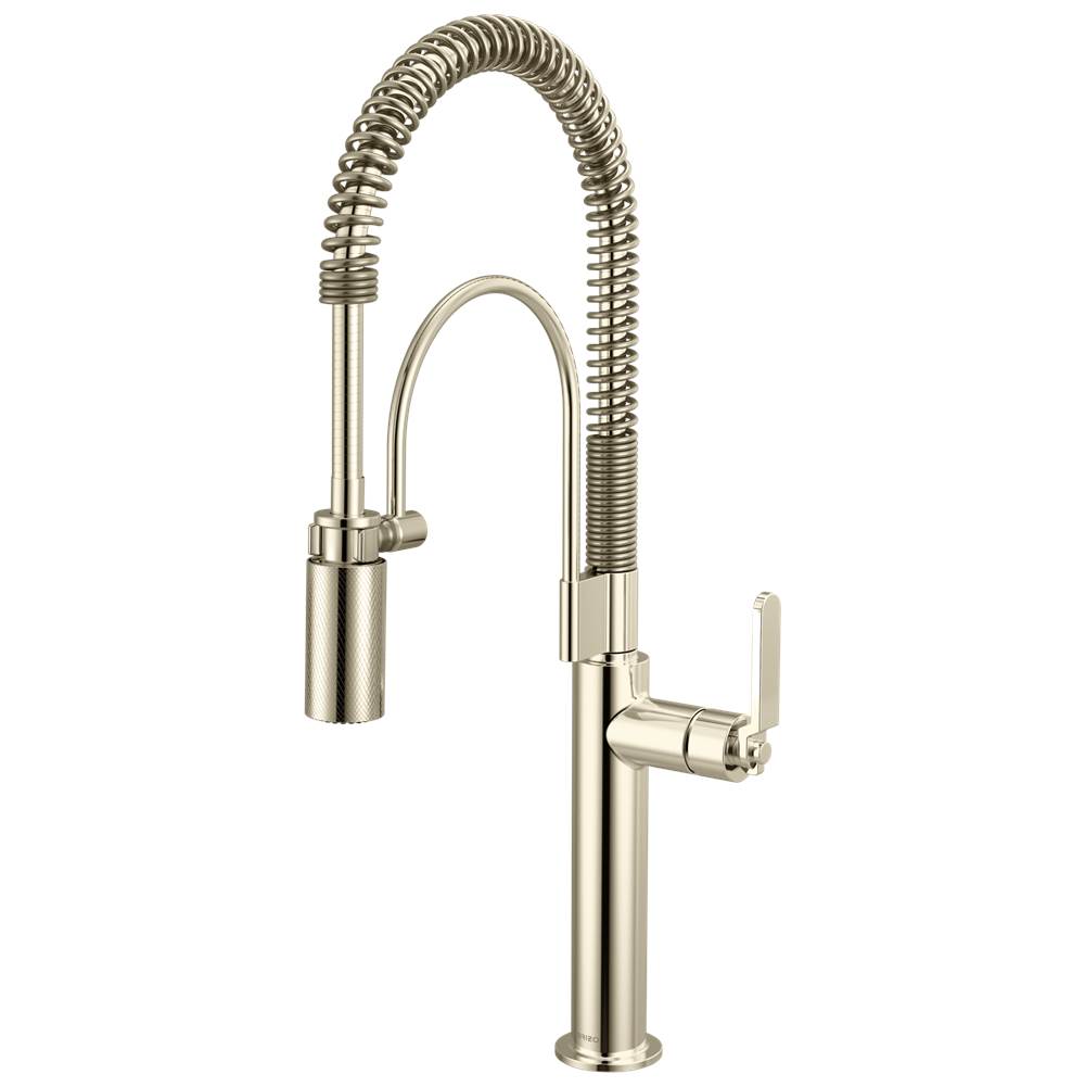 Brizo - Litze Semi-Professional Kitchen Faucet - Industrial Handle - Polished Nickel