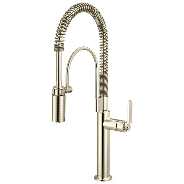Brizo - Litze Semi-Professional Kitchen Faucet - Industrial Handle - Polished Nickel