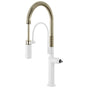 Brizo - Jason Wu for BrizoE Semi-Professional Kitchen Faucet - Less Handle - Matte White With Polished Nickel