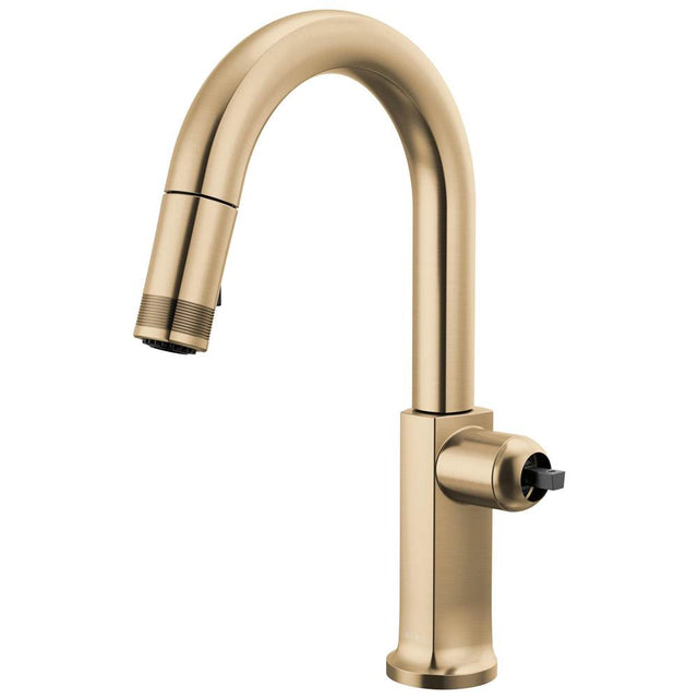 Brizo - Kintsu Pull-Down Prep Faucet with Arc Spout - Less Handle - Luxe Gold