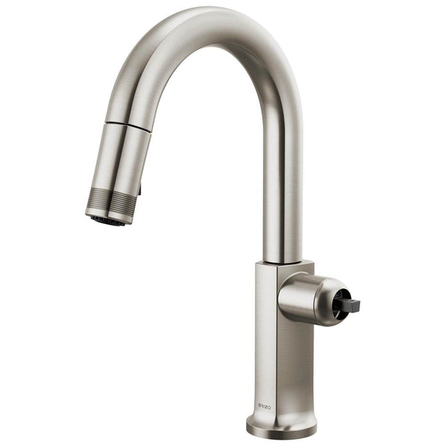 Brizo - Kintsu Pull-Down Prep Faucet with Arc Spout - Less Handle - Stainless