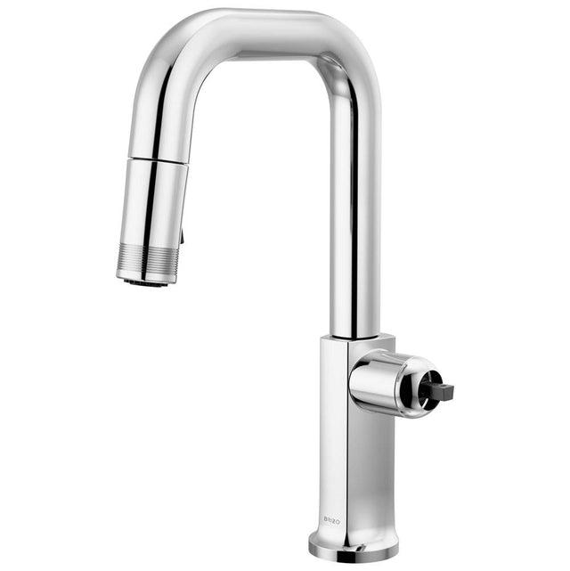 Brizo - Kintsu Pull-Down Prep Faucet with Square Spout - Less Handle - Chrome