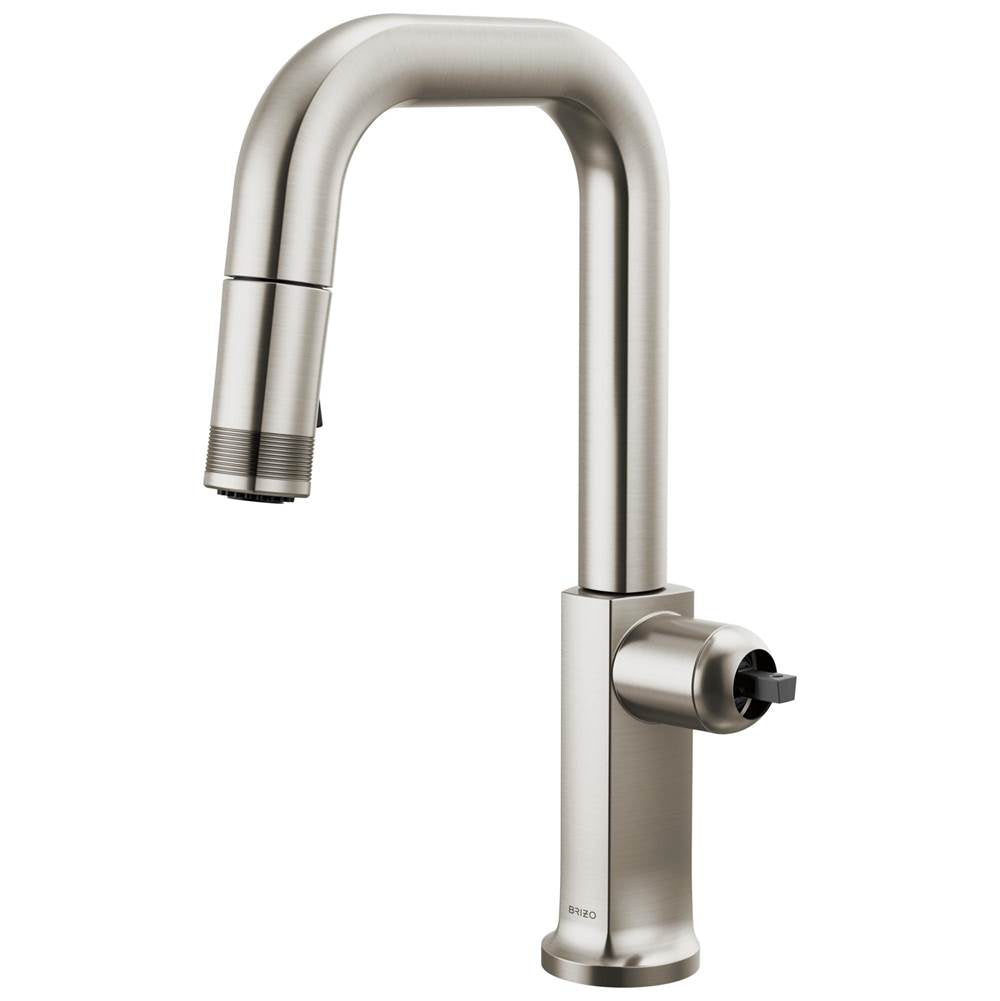Brizo - Kintsu Pull-Down Prep Faucet with Square Spout - Less Handle - Stainless
