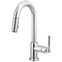 Brizo - Litze Pull-Down Prep Faucet with Arc Spout - Knurled Handle - Chrome