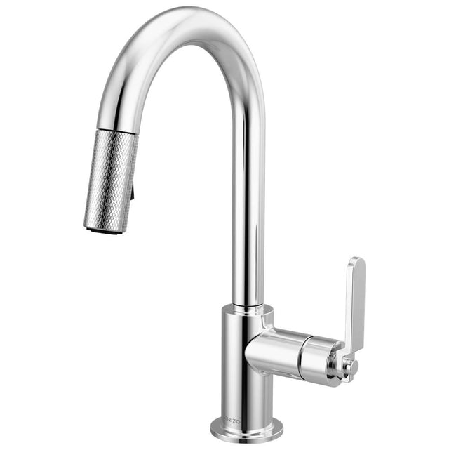 Brizo - Litze Pull-Down Prep Faucet with Arc Spout - Industrial Handle - Chrome