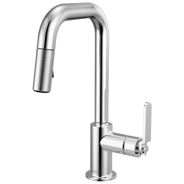 Brizo - Litze Pull-Down Prep Faucet with Square Spout - Industrial Handle - Chrome