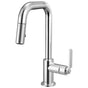 Brizo - Litze Pull-Down Prep Faucet with Square Spout - Industrial Handle - Chrome