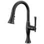 Brizo - The TulhamE Kitchen Collection by Brizo Pull-Down Prep Kitchen Faucet - Matte Black  With  Brilliance Black Onyx