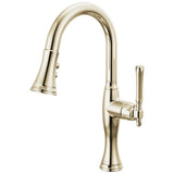 Brizo - The TulhamE Kitchen Collection by Brizo Pull-Down Prep Kitchen Faucet - Polished Nickel