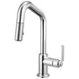 Brizo - Litze Pull-Down Prep Faucet with Angle Spout - Industrial Handle - Chrome