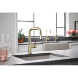 Odin Pull-Down Prep Faucet with Square Spout - Less Handle