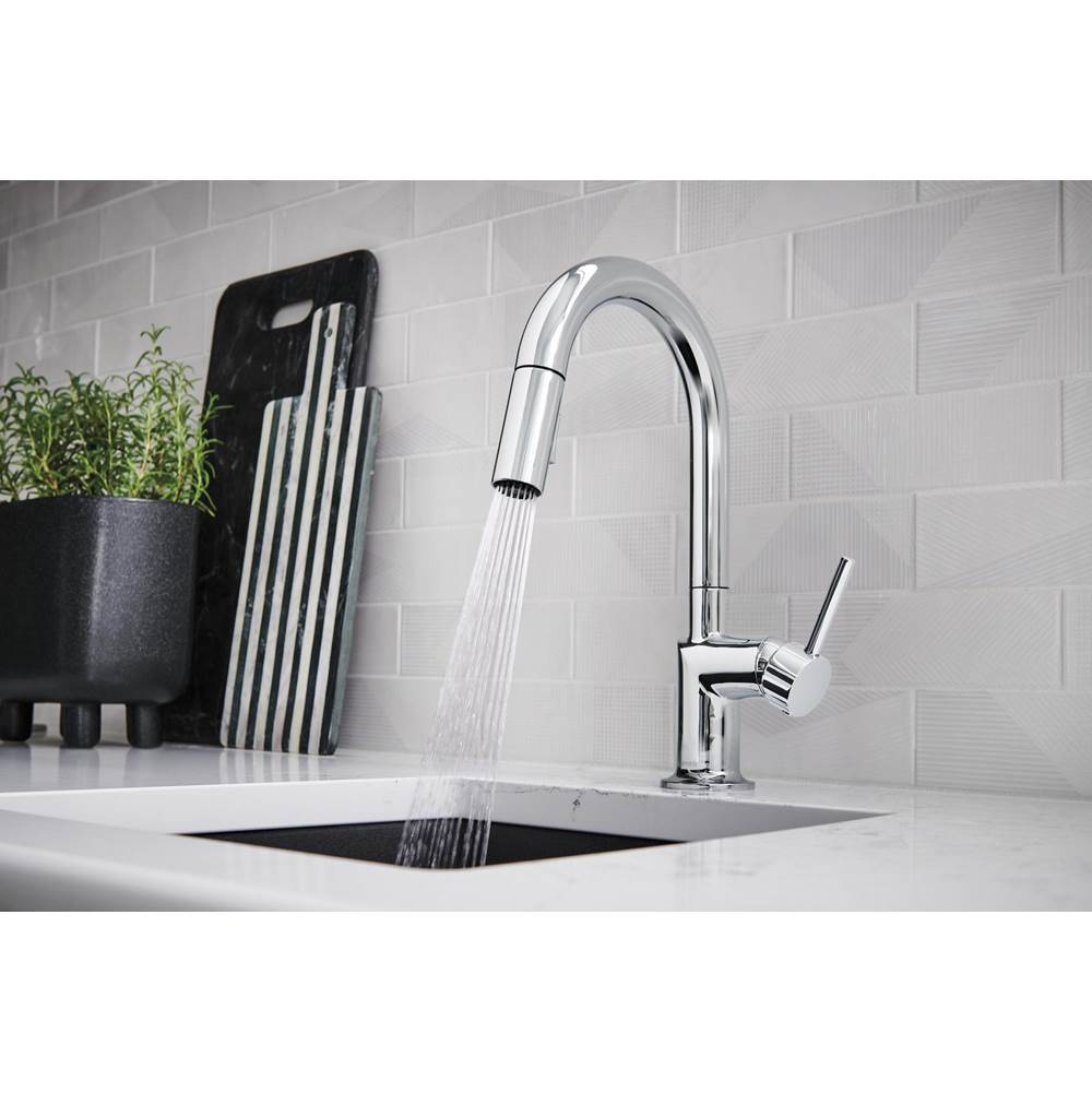 Odin Pull-Down Prep Faucet with Arc Spout - Less Handle